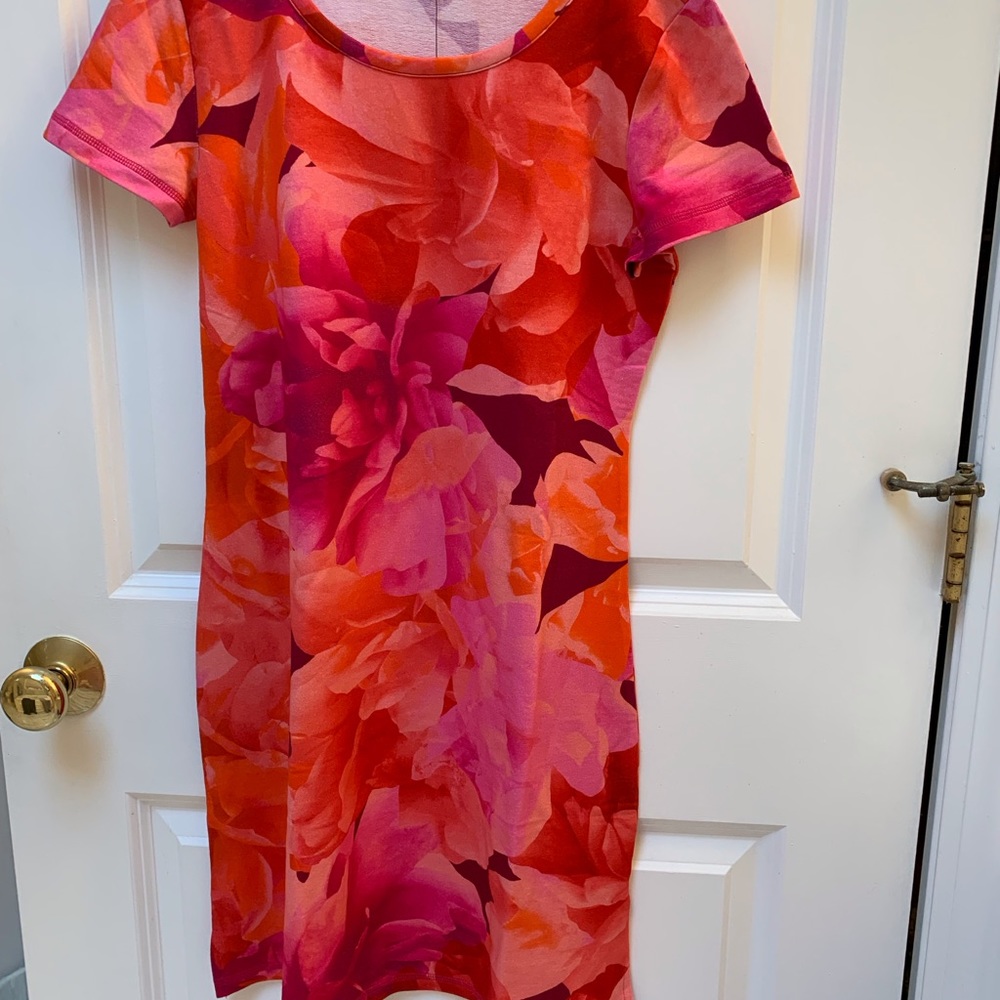 NWT-Talbots Petit/Petit pink multi color dress.